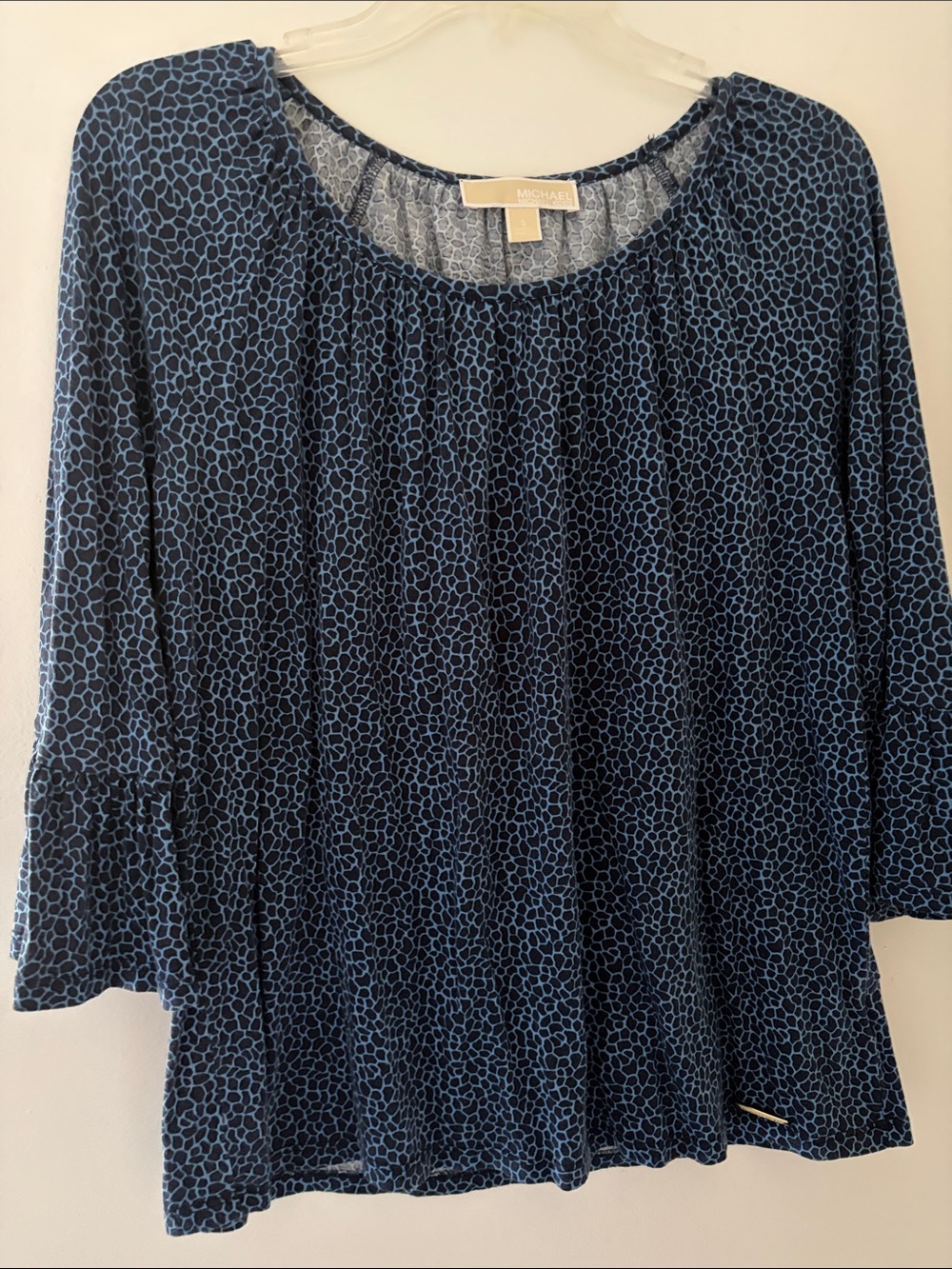 MICHAEL Michael Kors Blue Printed Peasant Tunic